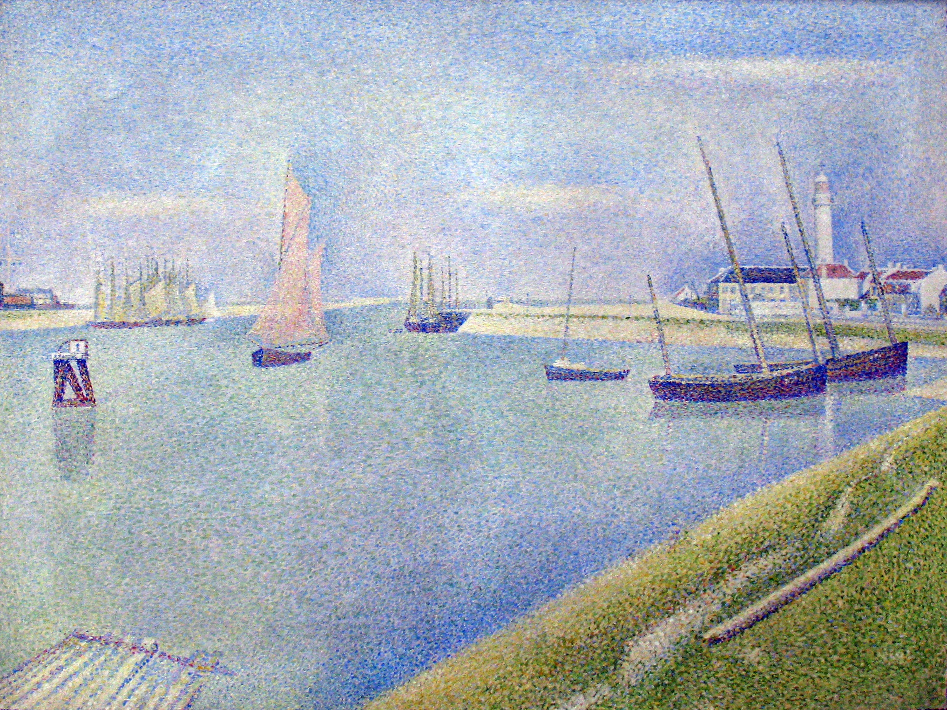 Kanał Gravelines w kierunku morza - Georges Seurat