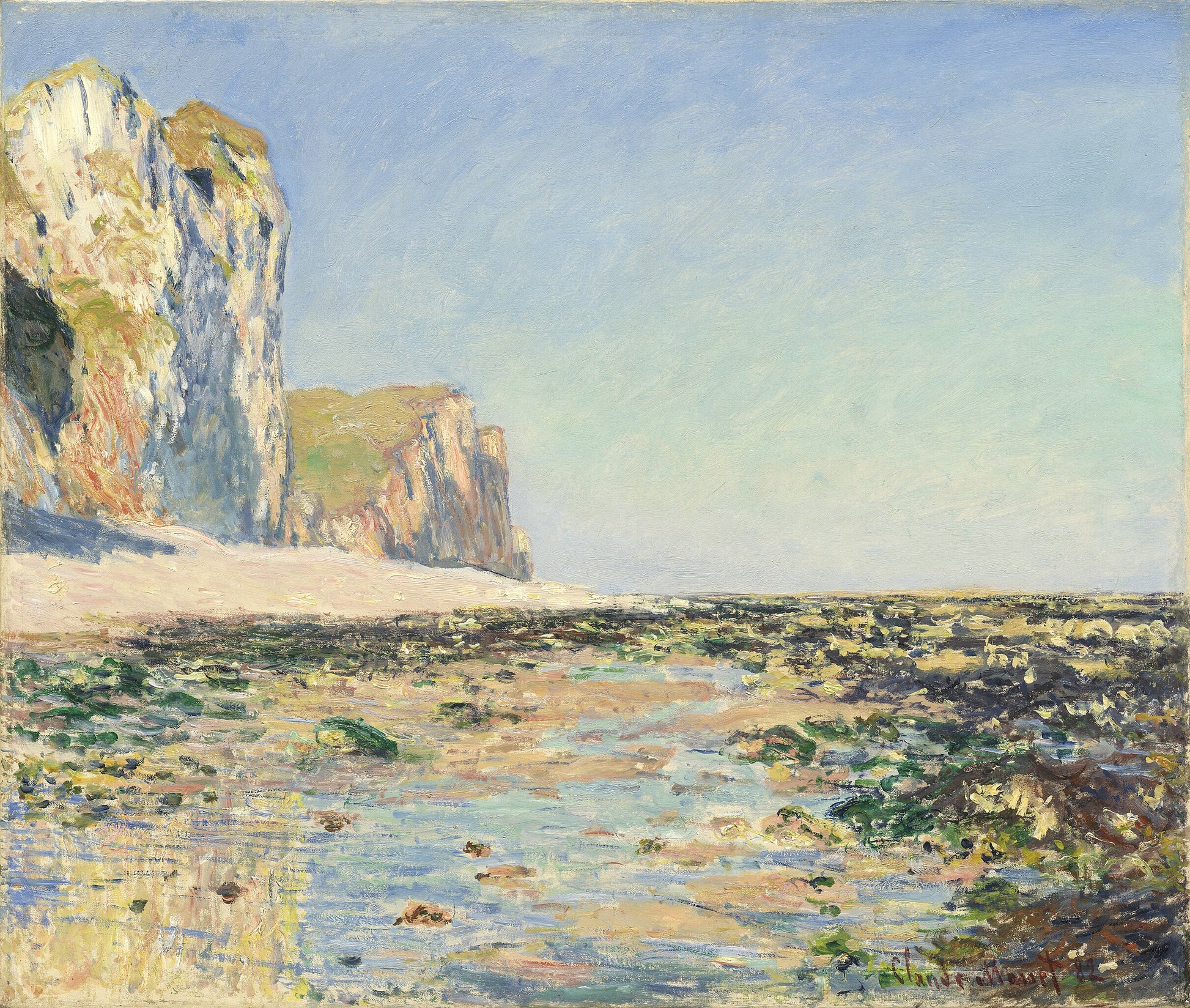 Wybrzeże i klify Pourville rano - Claude Monet