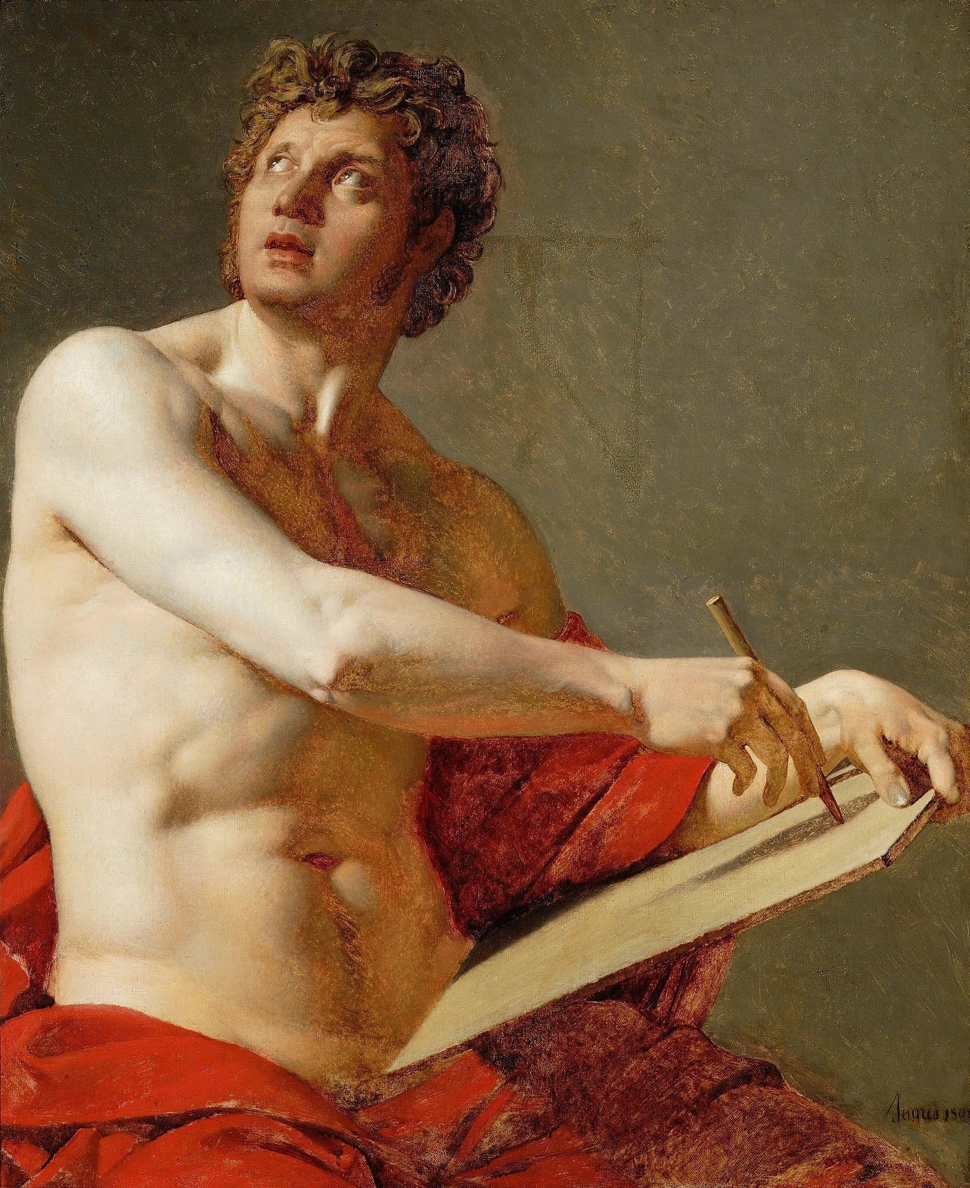 Akademickie studium męskiego torsu - Jean-Auguste-Dominique Ingres