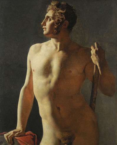 Torso (półpostać namalowana) - Jean-Auguste-Dominique Ingres