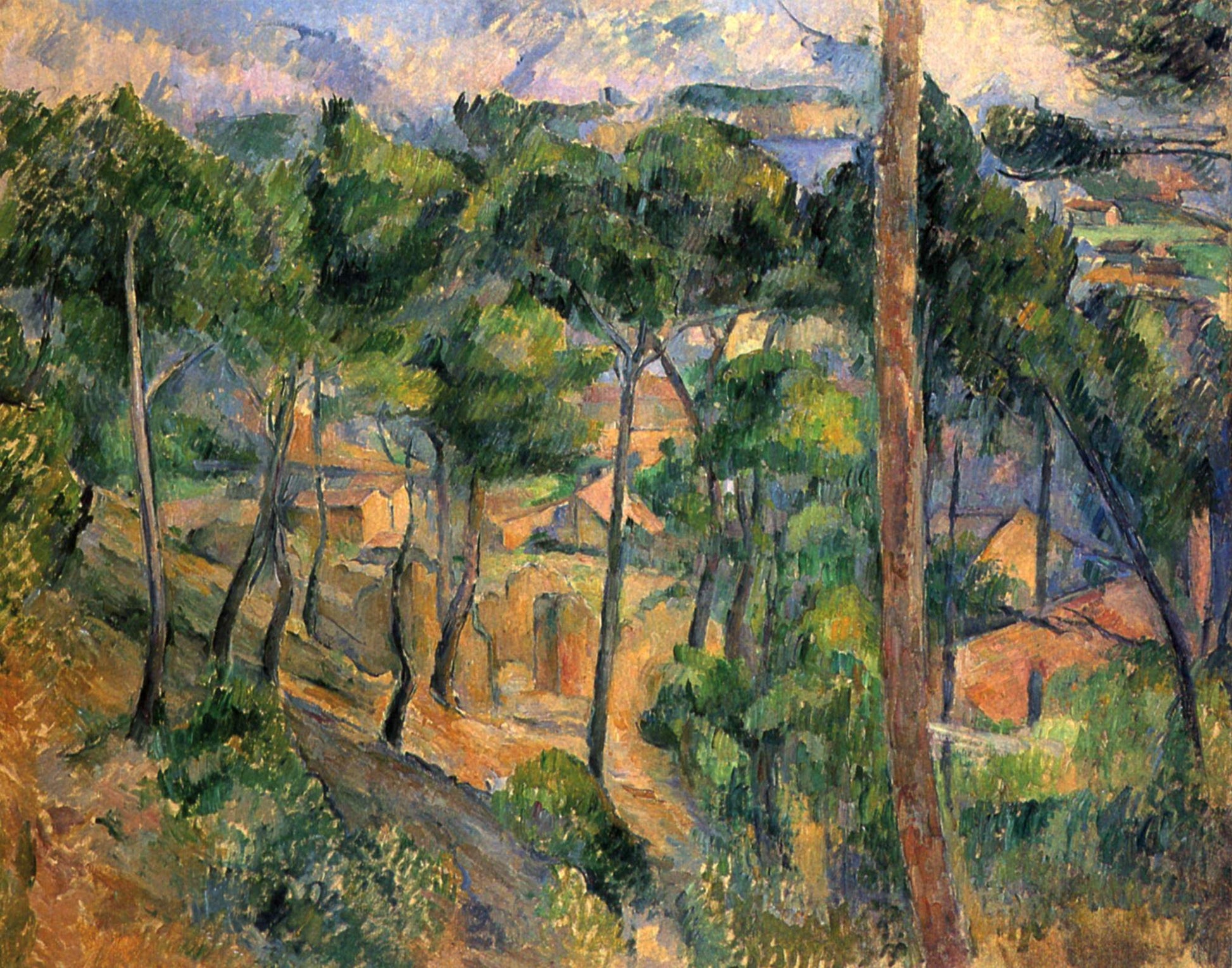 L'Estaque widziana przez sosny - Paul Cézanne