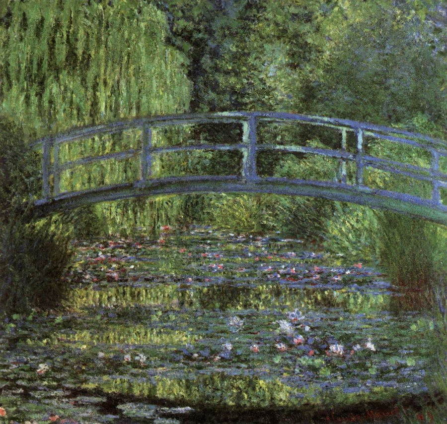 Staw z nenufarami, zielona harmonia - Claude Monet