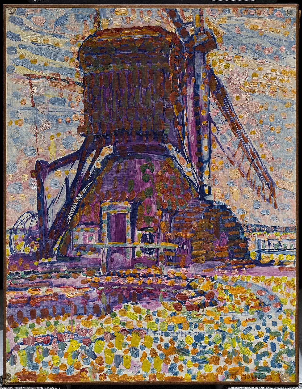 Młyn w Winkel, wersja pointylizmu - Piet Mondrian
