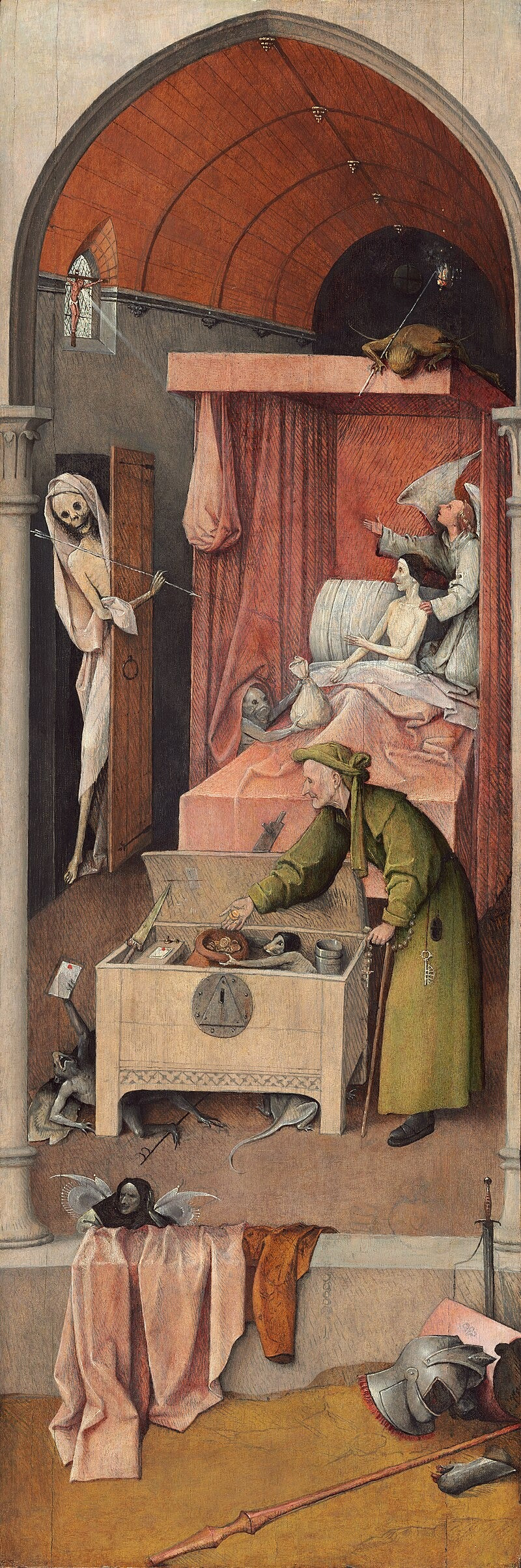 Śmierć chciwego - Hieronymus Bosch