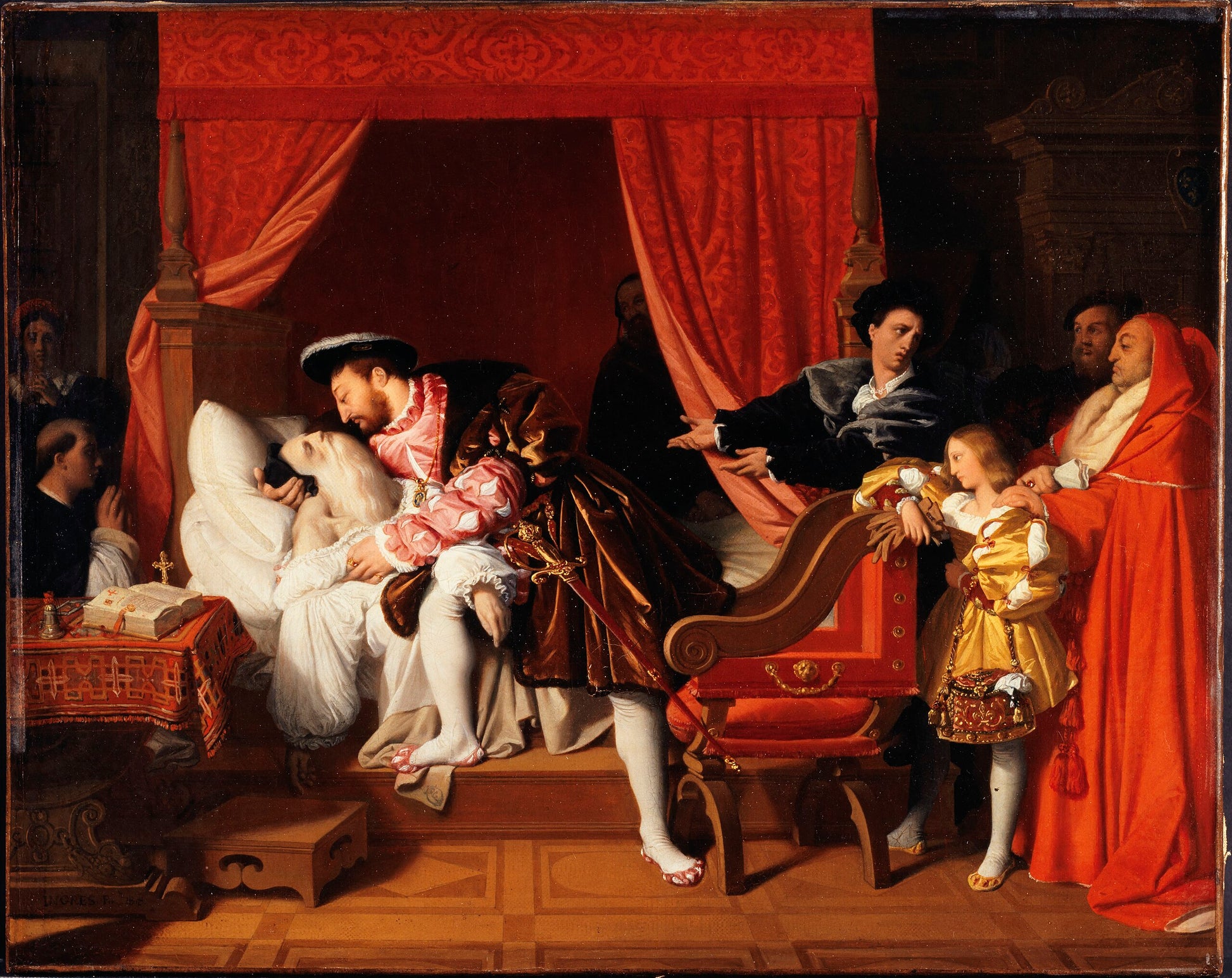 Śmierć Leonarda da Vinci - Jean-Auguste-Dominique Ingres
