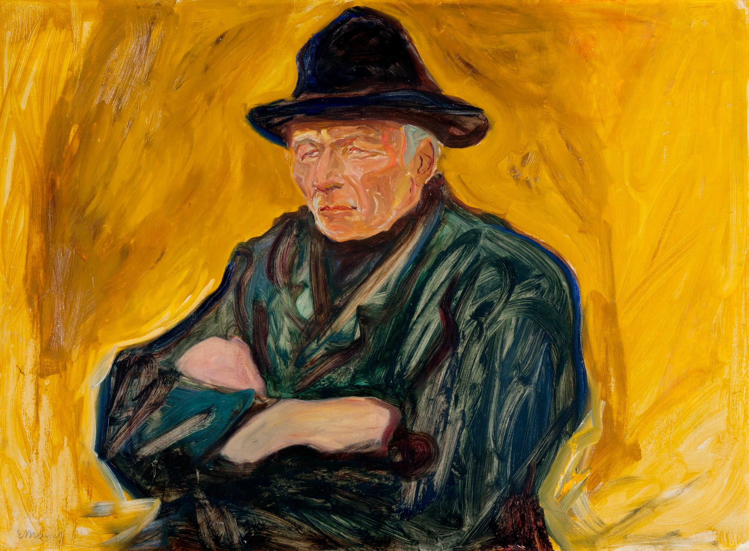 Rybak na żółtym tle - Edvard Munch