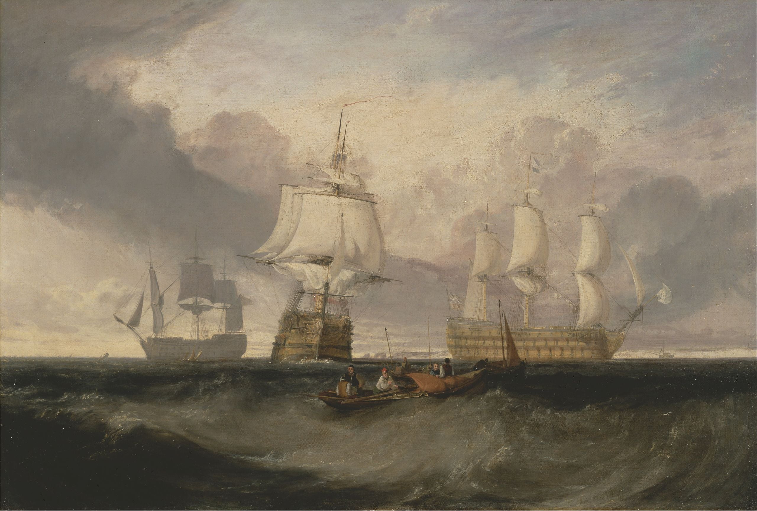 Zwycięstwo powracające z Trafalgaru, w trzech pozycjach - J. M. W. Turner