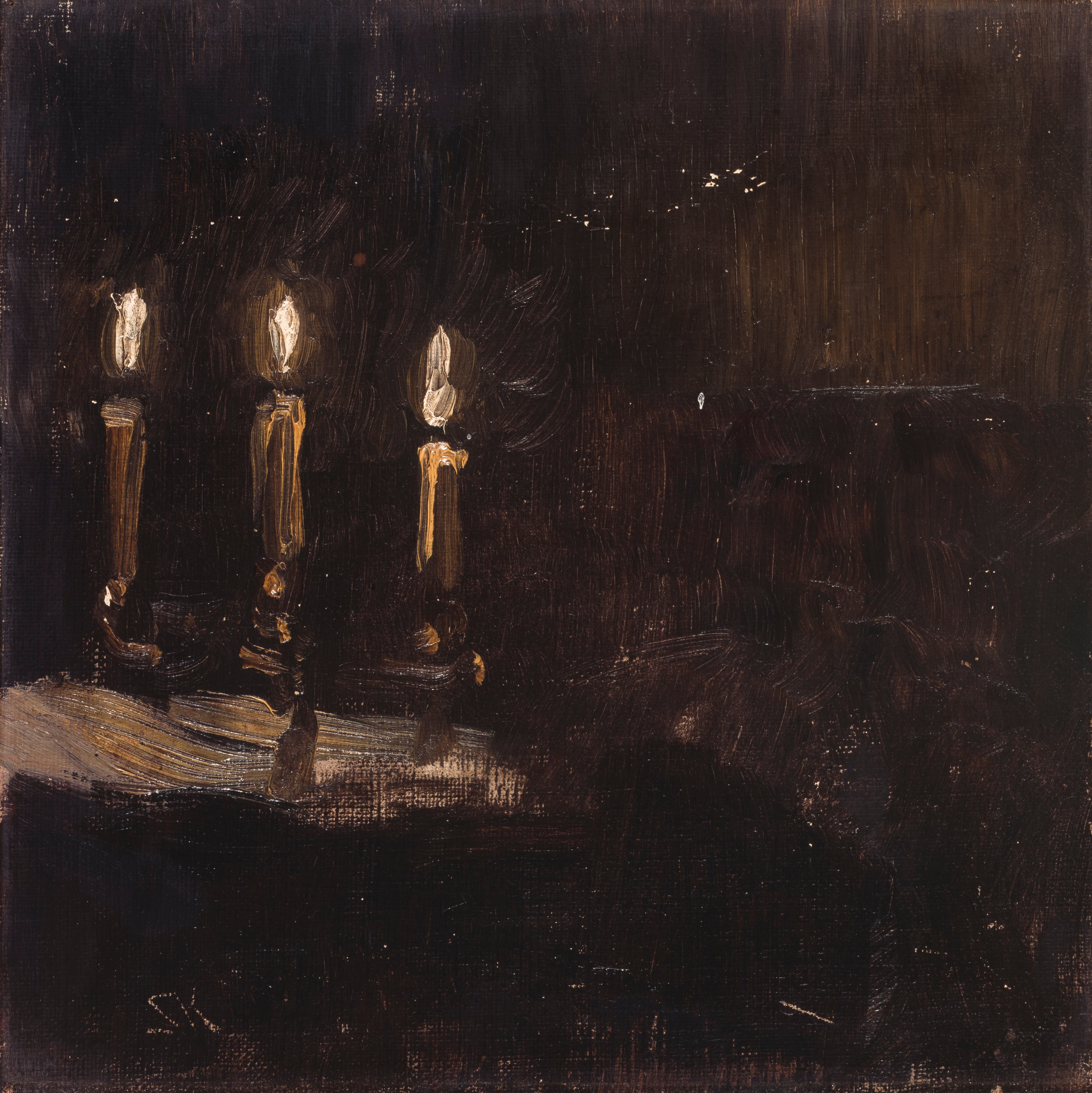 Studium zapalonych świec - Peder Severin Krøyer