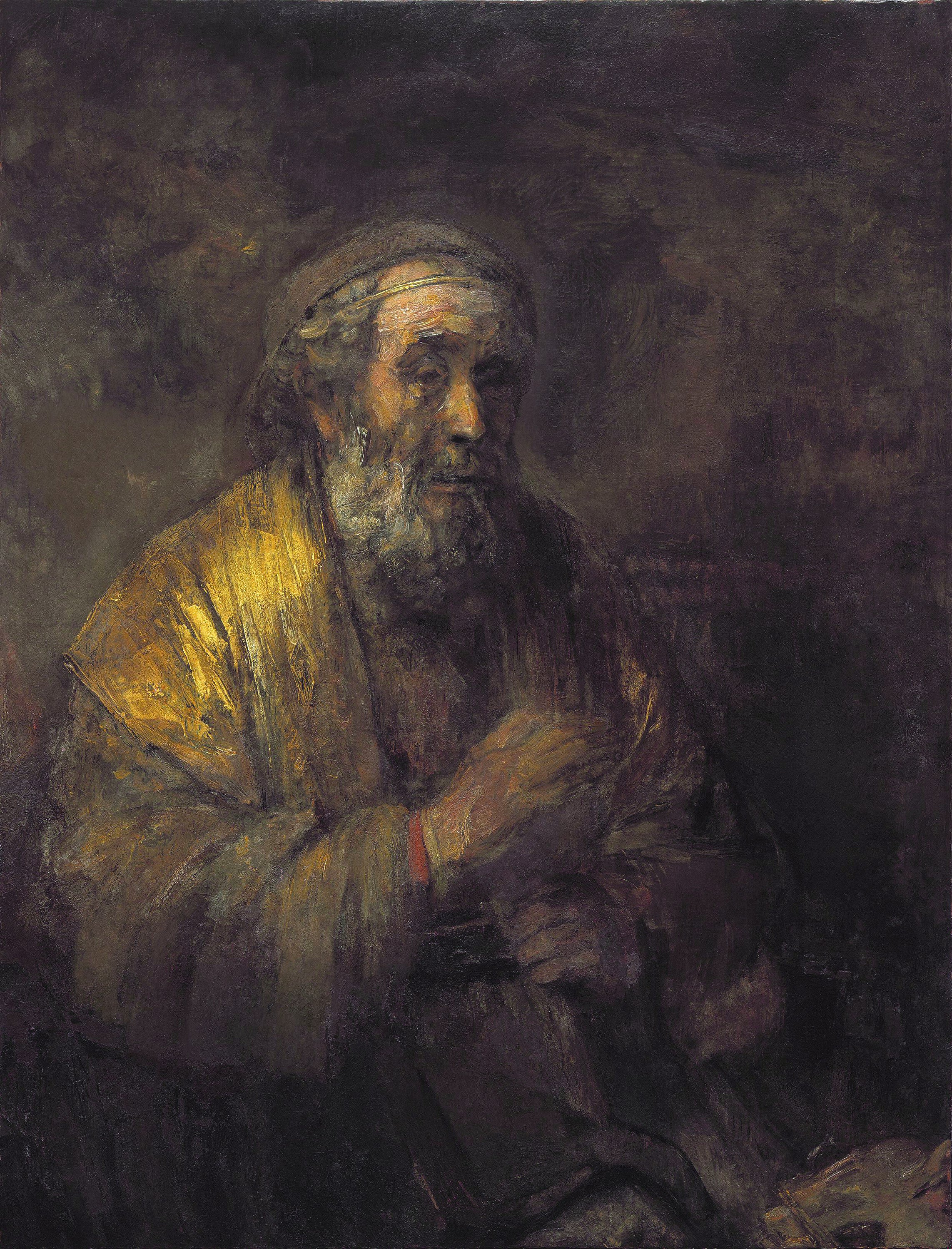 Reproduction du tableau « Homère - Rembrandt » par Alpha Reproduction en peinture à l’huile