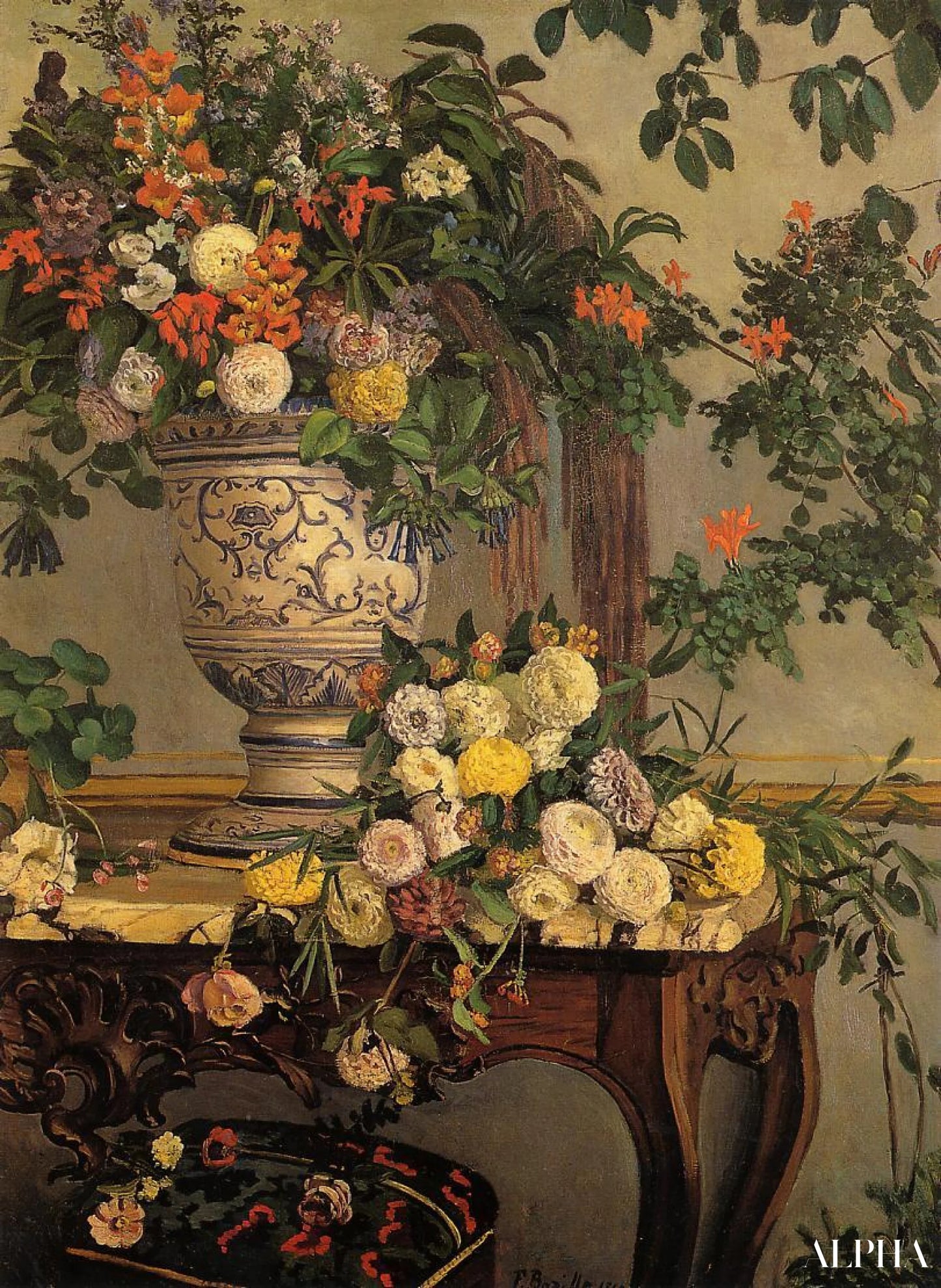 Fleurs - Frédéric Bazille - Reproductions de tableaux et peintures haut de gamme
