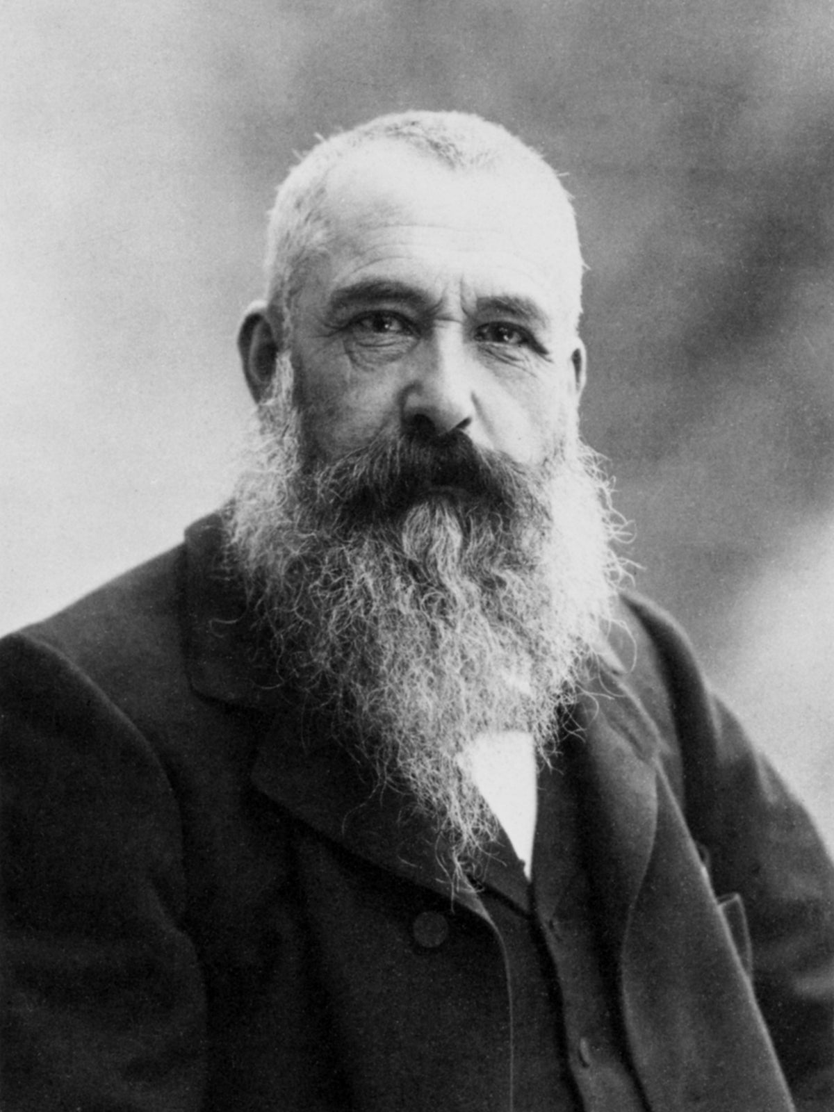 Claude Monet photographié par Nadar en 1899, visage et longue barbe