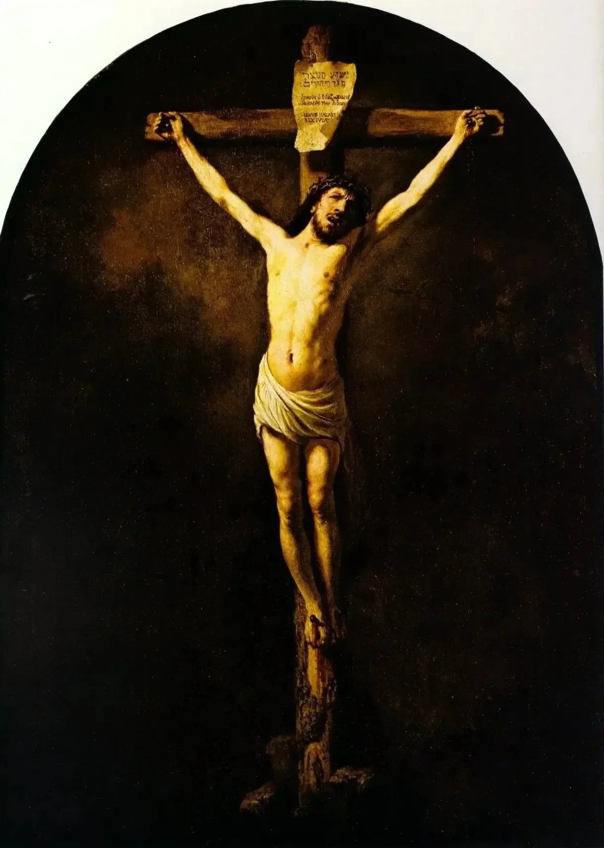 Rembrandt, Christ en croix, 1631, conservé au Mas-d’Agenais