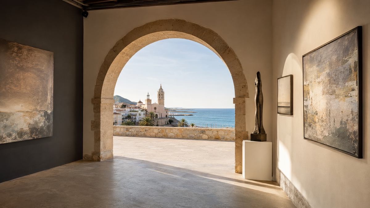 Galeries d’art à Sitges, architecture méditerranéenne et exposition contemporaine