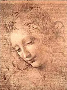La Scapigliata de Léonard de Vinci, tête de jeune femme