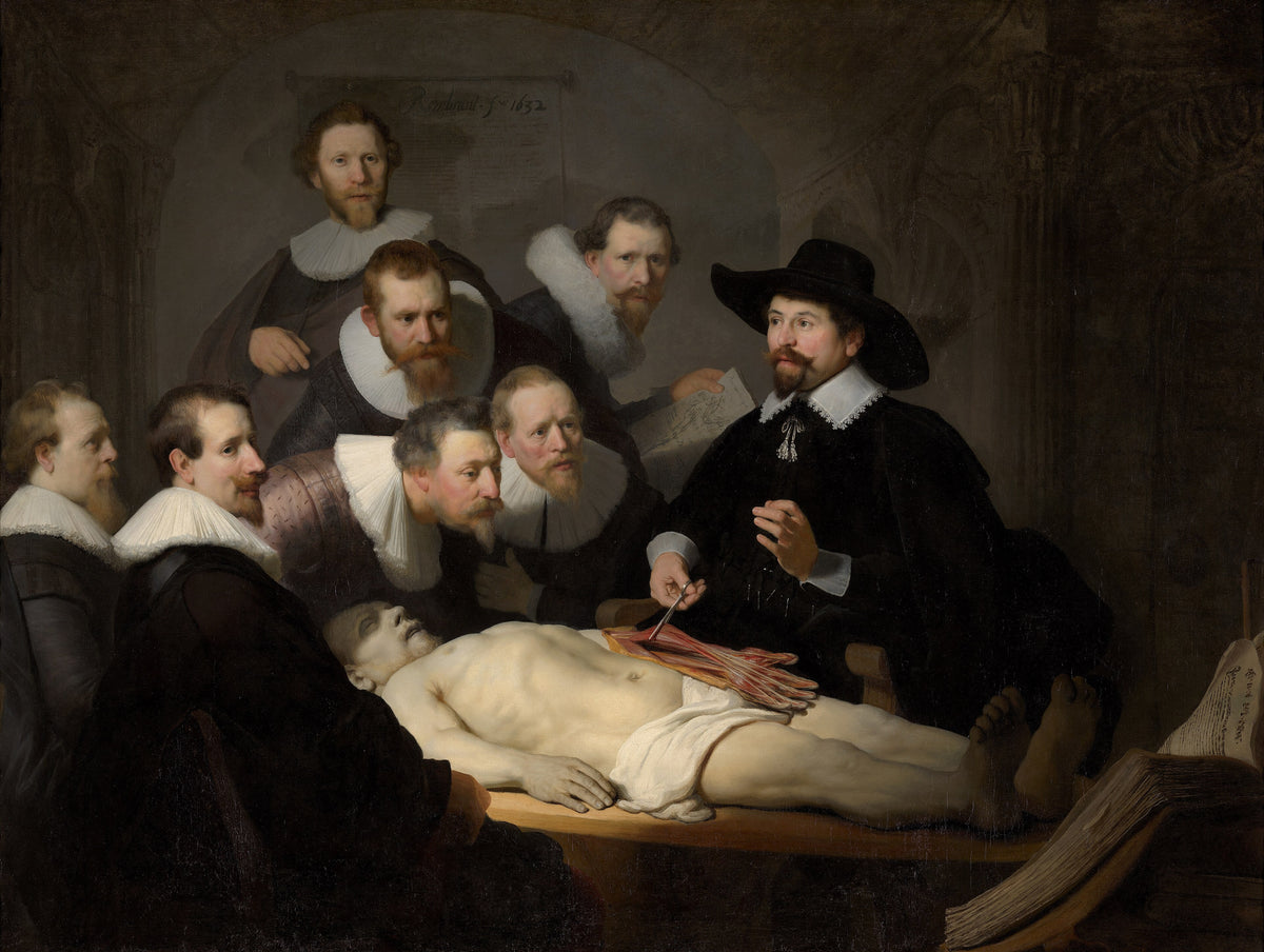 Rembrandt, La Leçon d’anatomie du docteur Nicolaes Tulp, huile sur toile, 1632