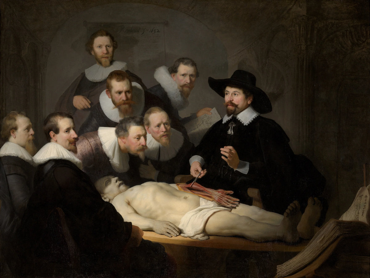 Rembrandt, La Leçon d’anatomie du docteur Nicolaes Tulp, 1632, Mauritshuis
