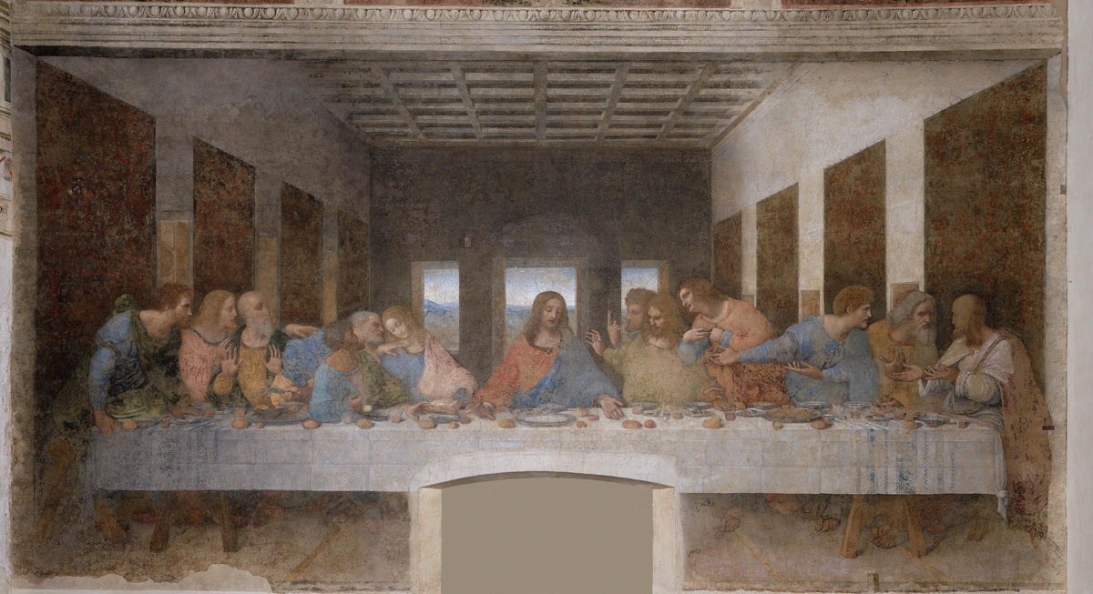 Jésus et les douze apôtres dans La Cène de Léonard de Vinci