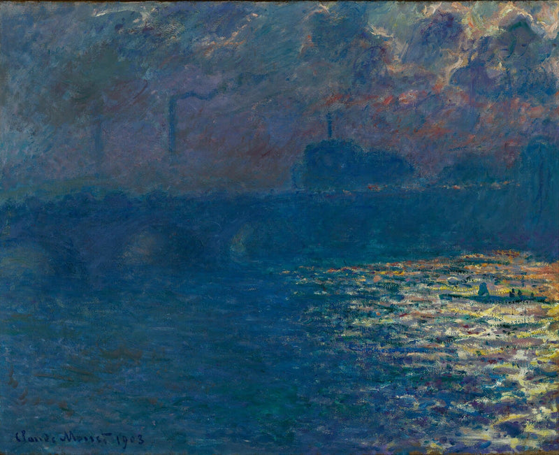 Most Waterloo, efekt światła słonecznego - Claude Monet
