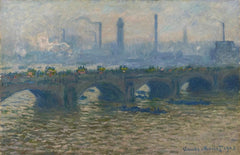 Most Waterloo, pochmurna pogoda - Claude Monet