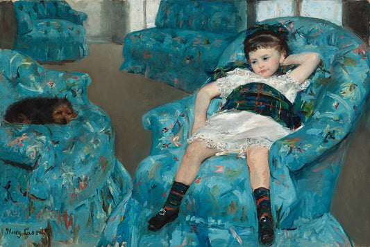 🪑 Dziewczyna na niebieskim fotelu – Mary Cassatt (1878)