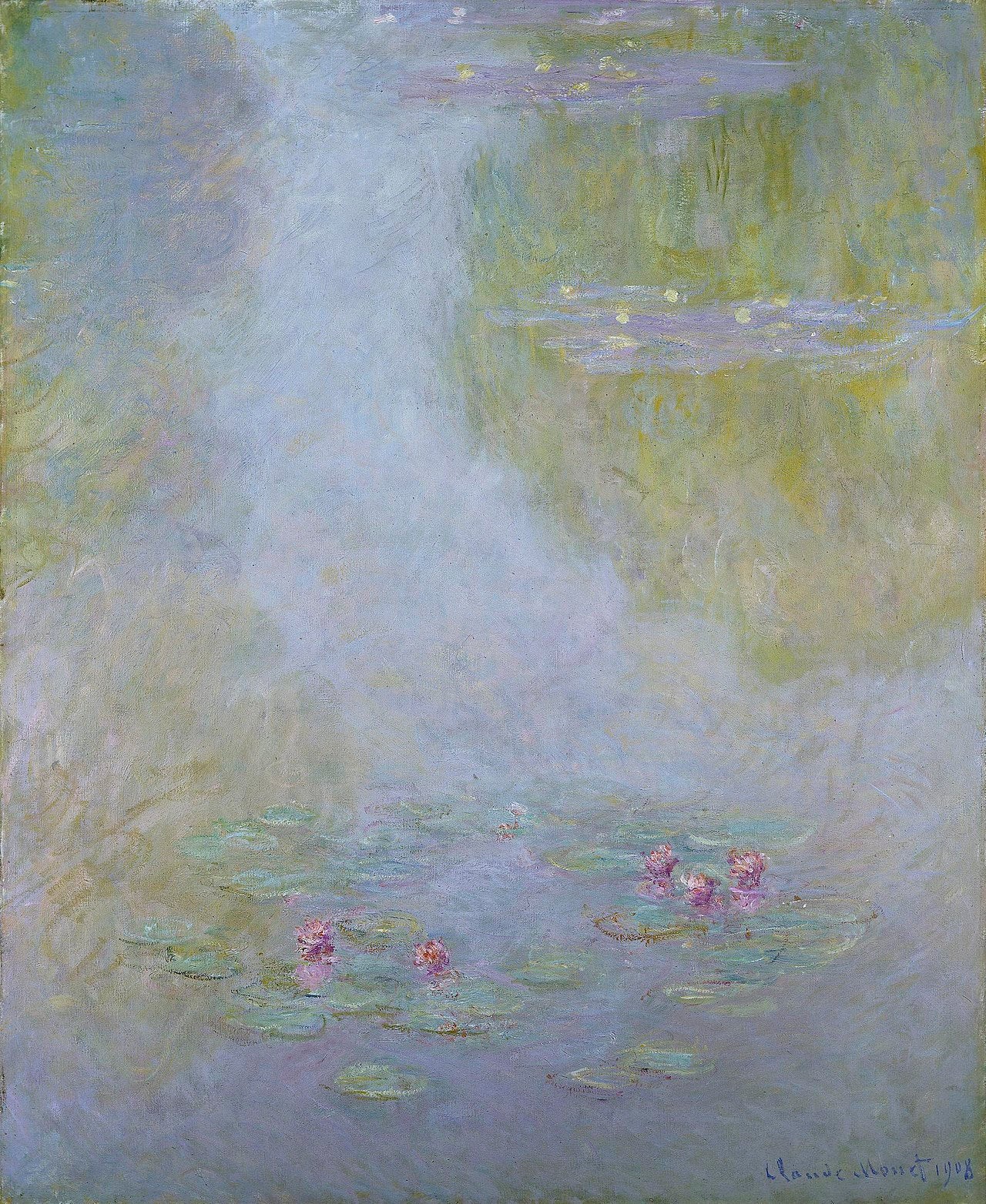 🌫️ Nymphéas – Reflets et Silence, Claude Monet, 1908