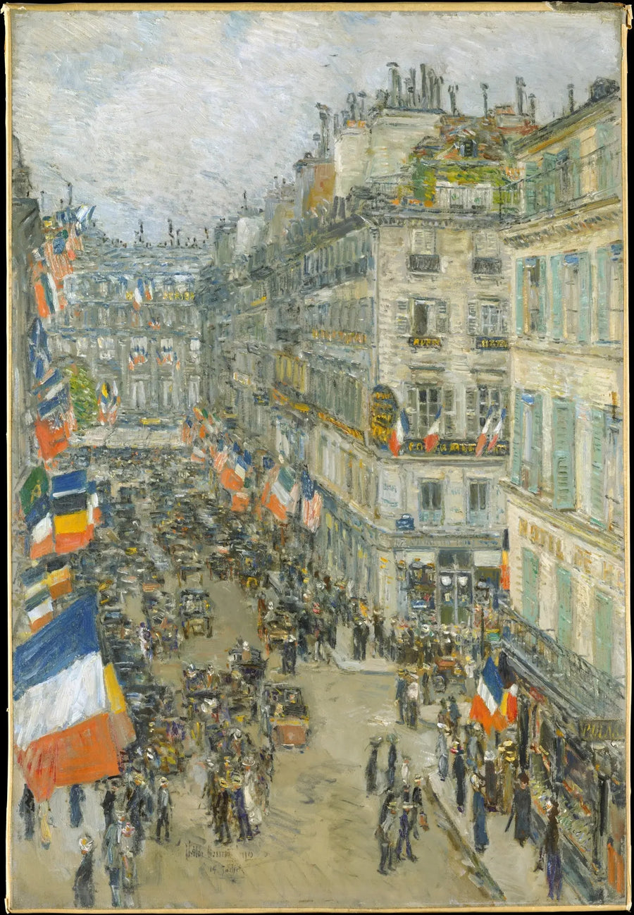 14 lipca, ulica Daunou, 1910 - Childe Hassam