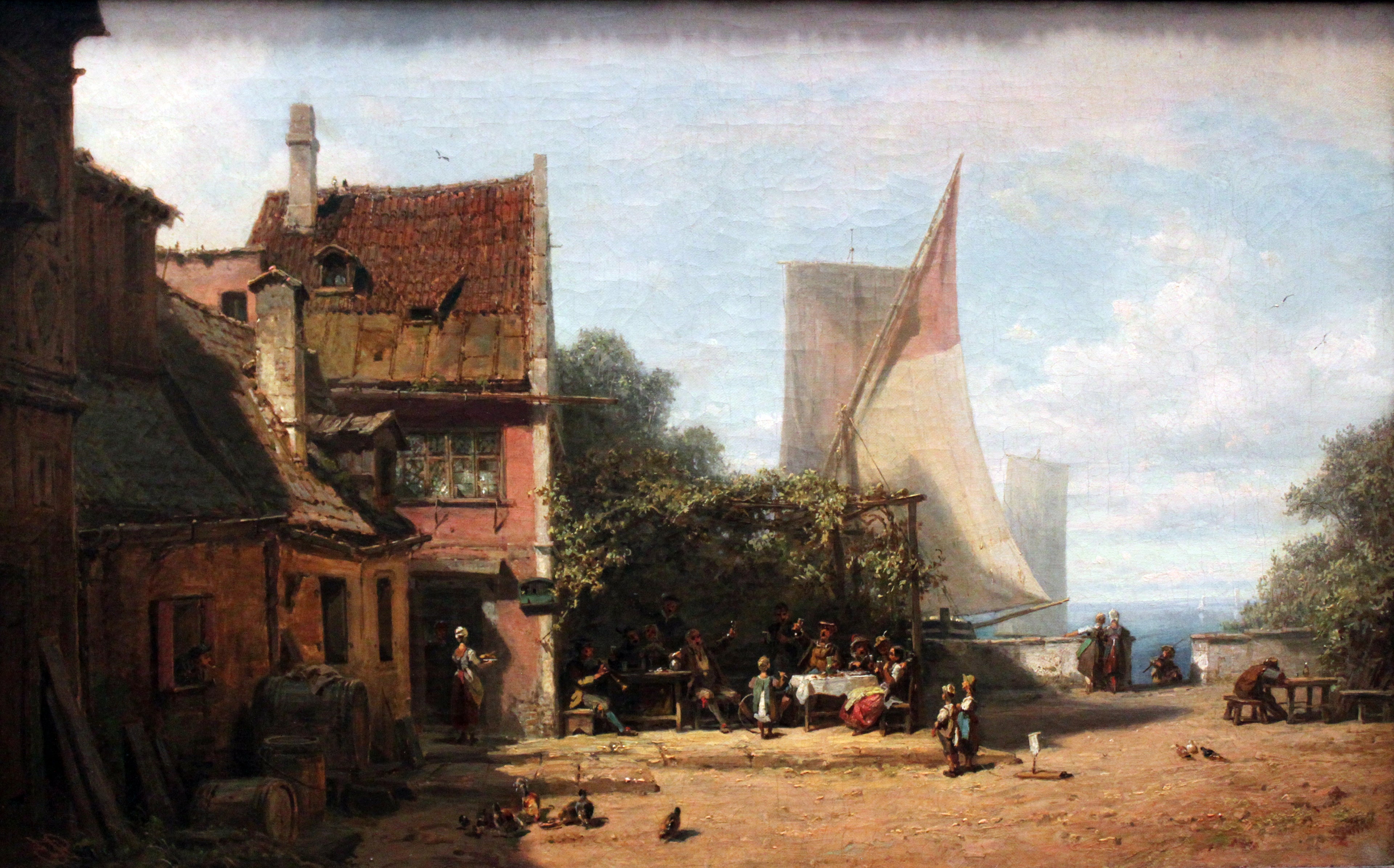 Stara tawerna nad jeziorem Starnberger - Carl Spitzweg
