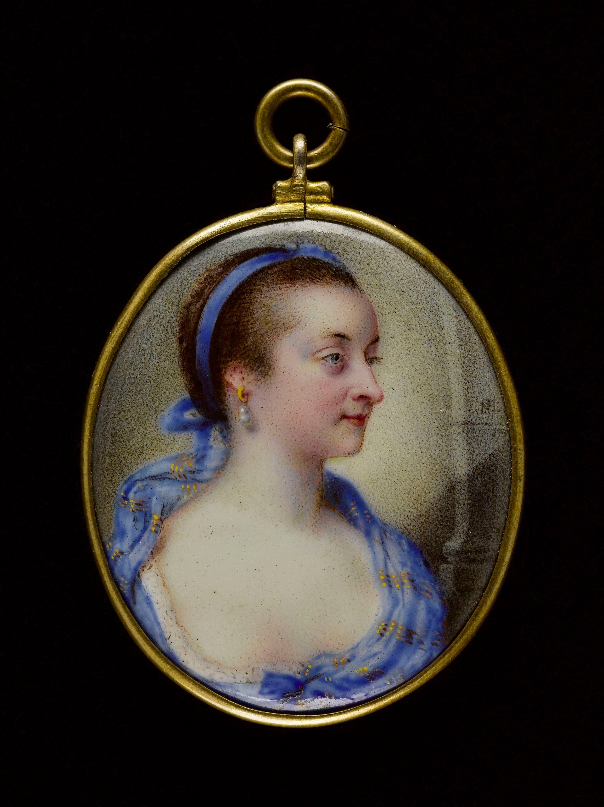 Jeune femme au fichu bleu, Nathaniel, I Hone, 1759