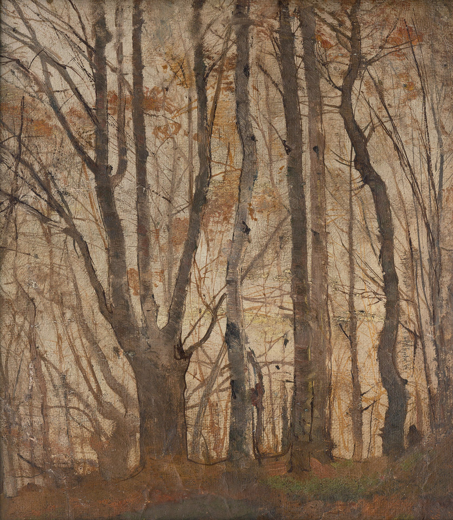Forêt en automne, László Mednyánszky, 1870