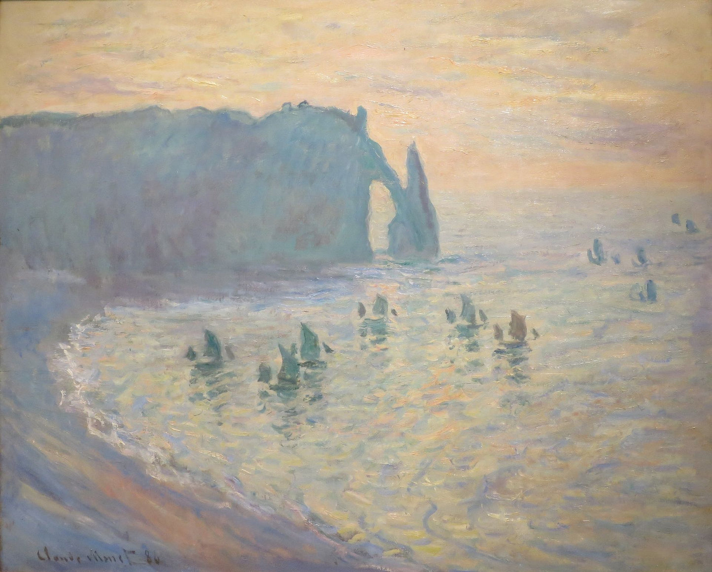 🏖️ Plaża w Étretat – Claude Monet (1885–1886)