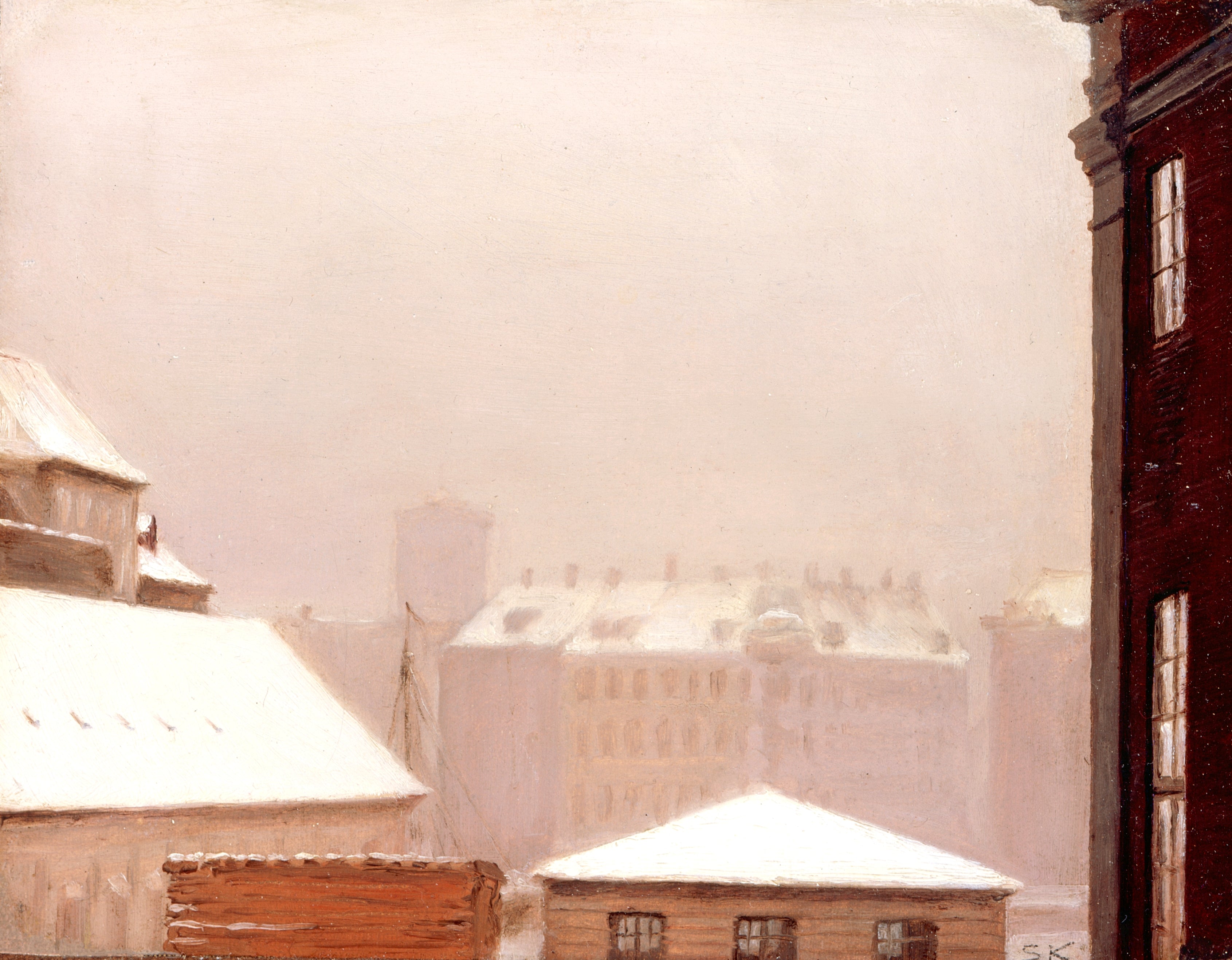 Kopenhaga: dachy pod śniegiem - Peder Severin Krøyer