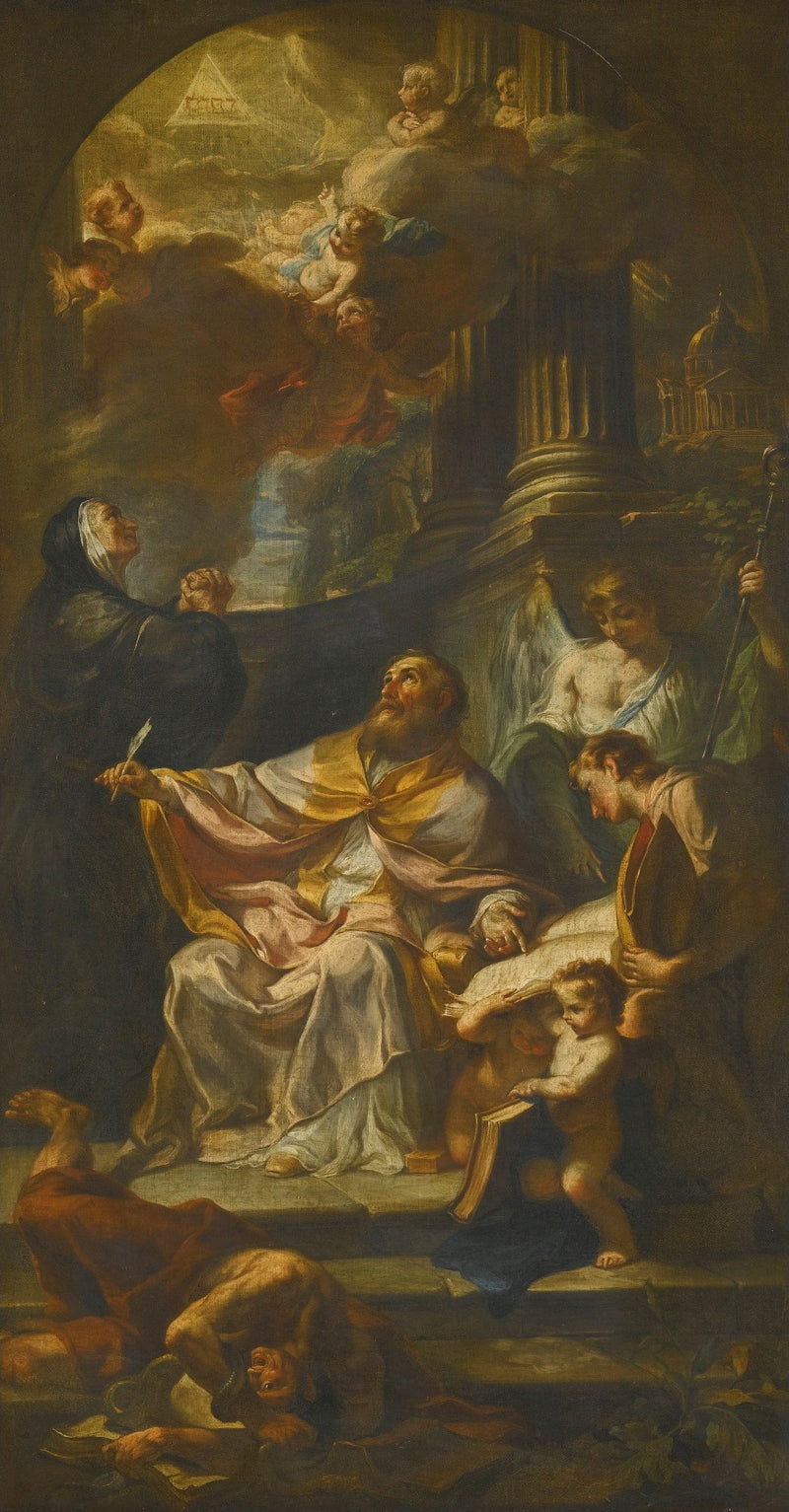 Triumfujący święty Augustyn nad herezją - Francesco Solimena
