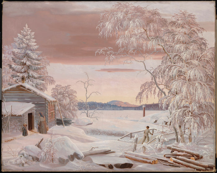 Zimowy zachód słońca w Savonii - Ferdinand von Wright