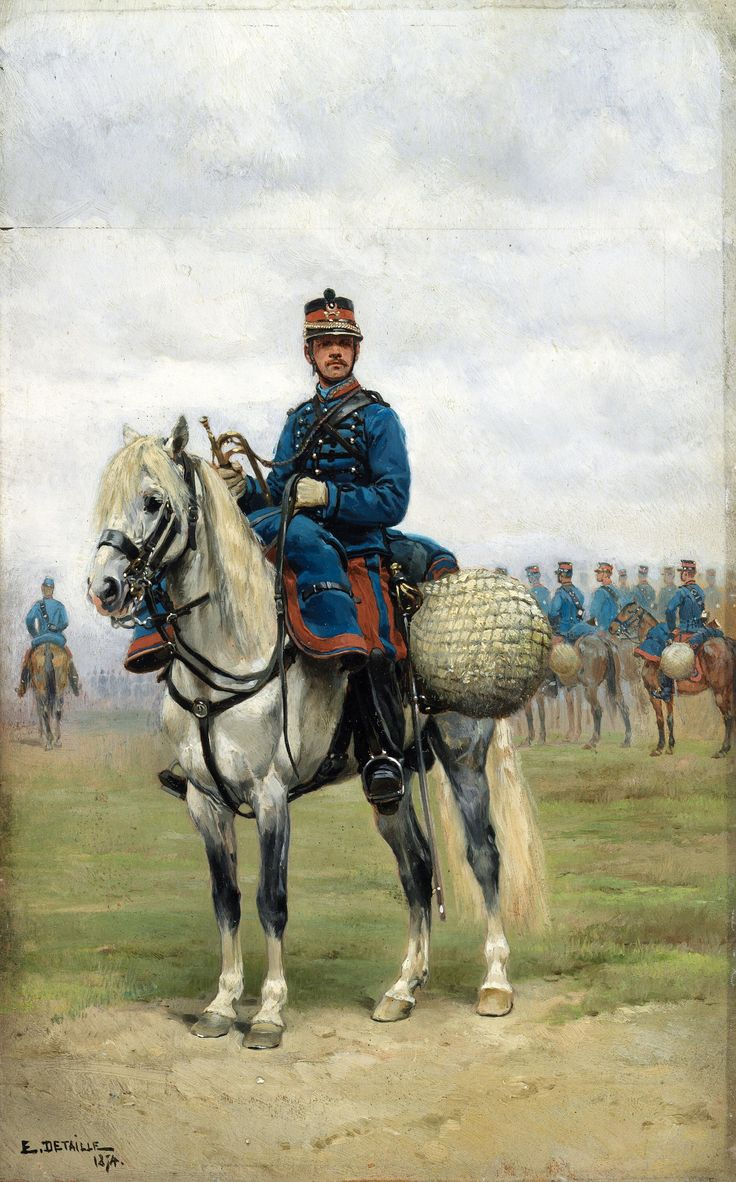 Trębacz na koniu - Édouard Detaille