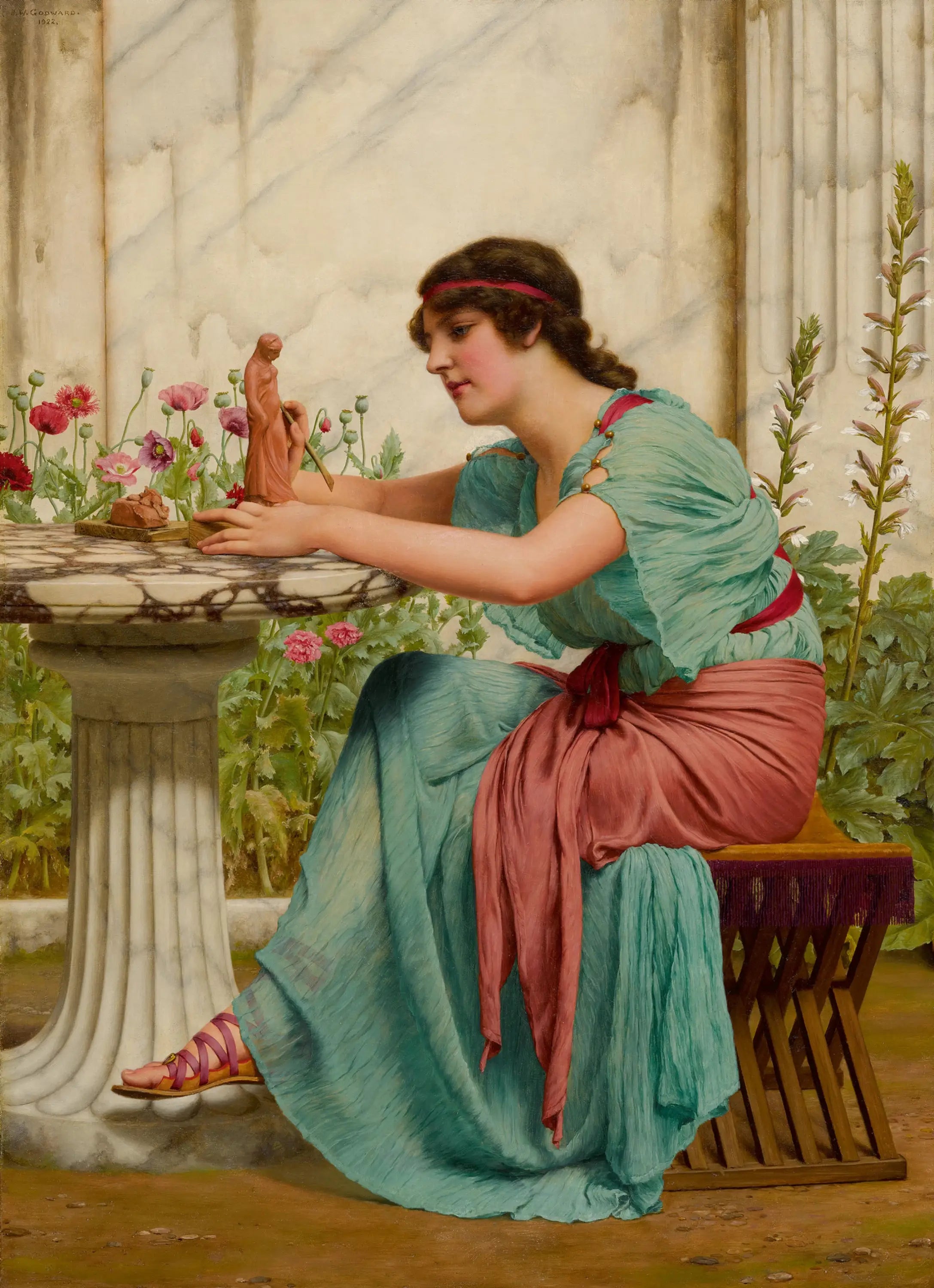 Un dilettante - John William Godward - Alpha Reproduction