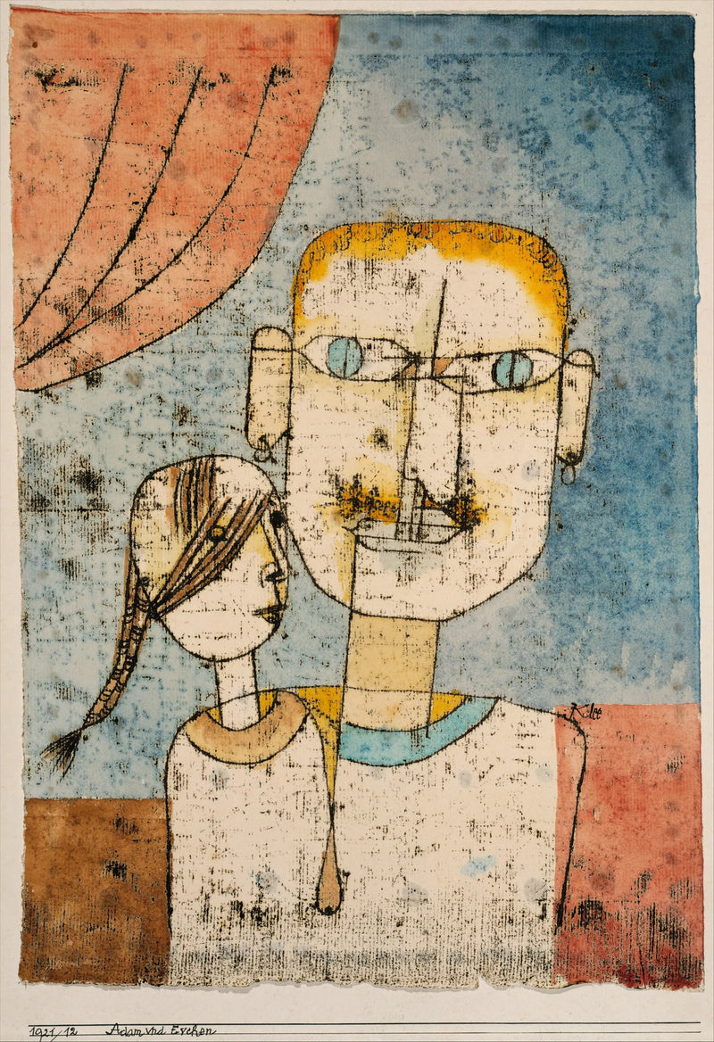 Adam i mała Ewa - Paul Klee