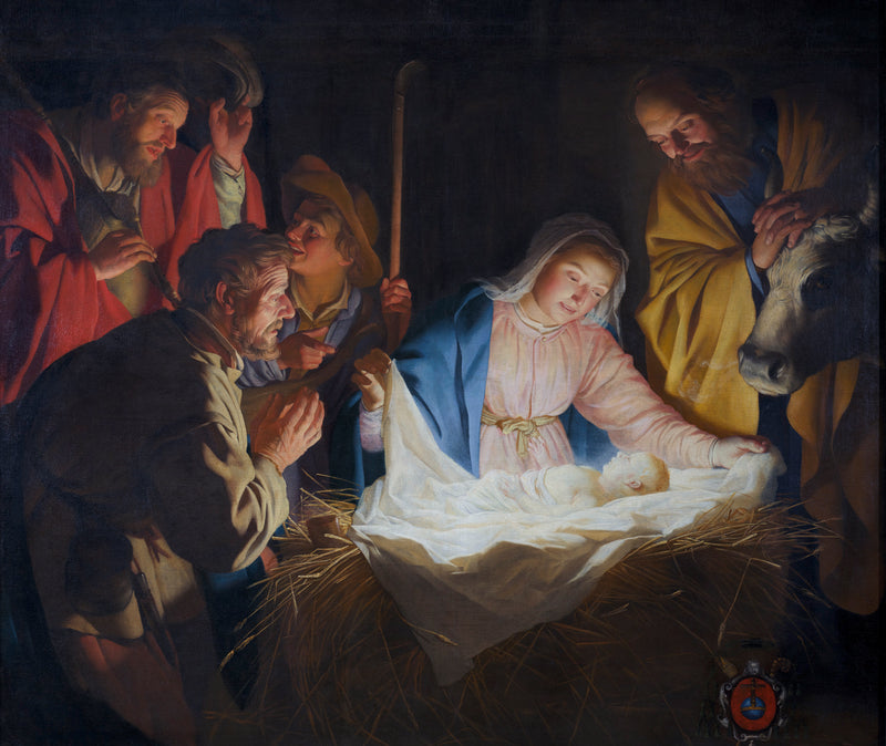 Adoracja pasterzy - Gerrit van Honthorst