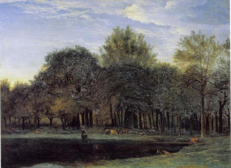 Clairière avec des cerfs en pâture - Adriaen van de Velde