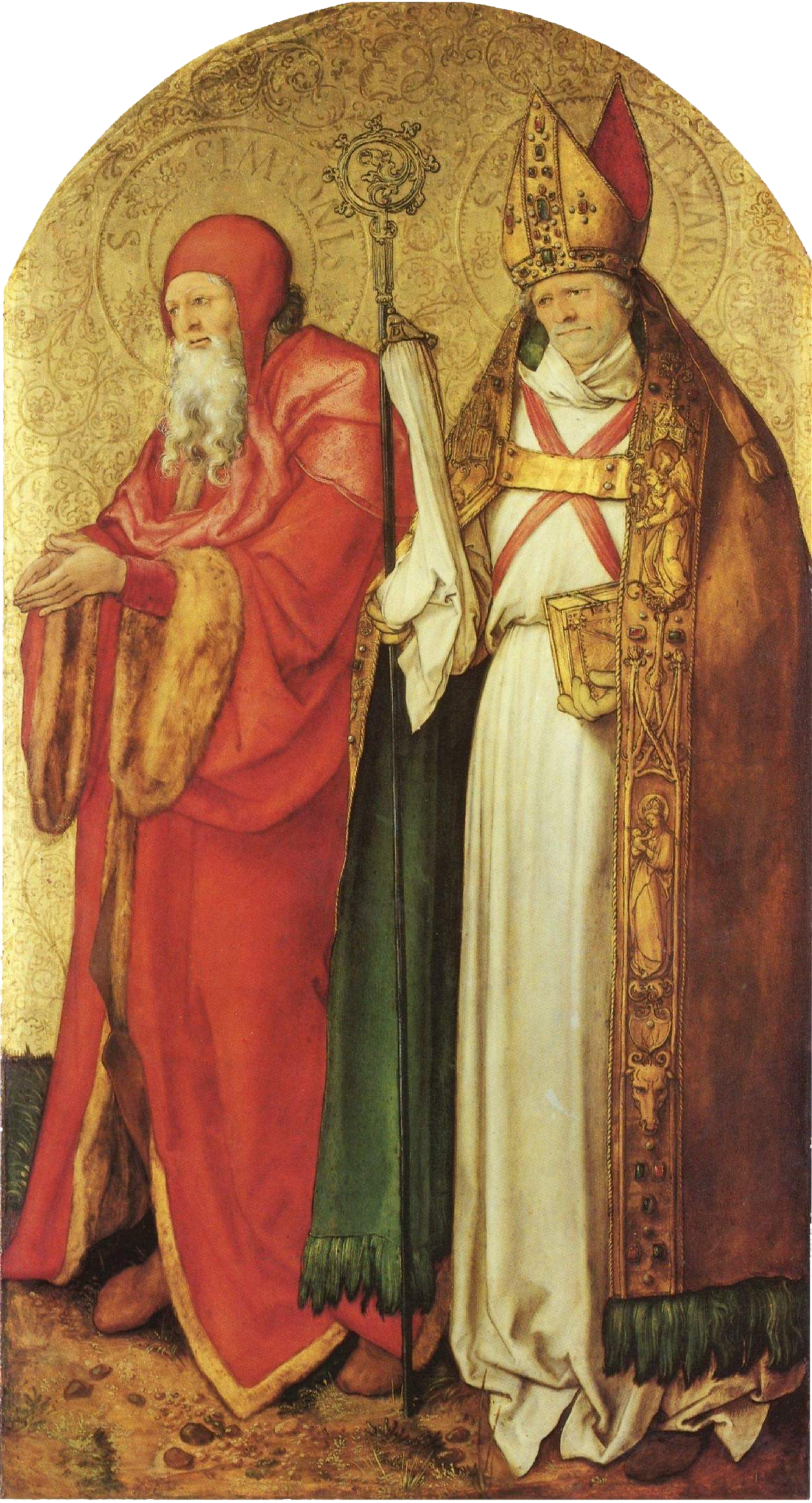 Ołtarz Jabacha: Święci Szymon i Łazarz - Albrecht Dürer