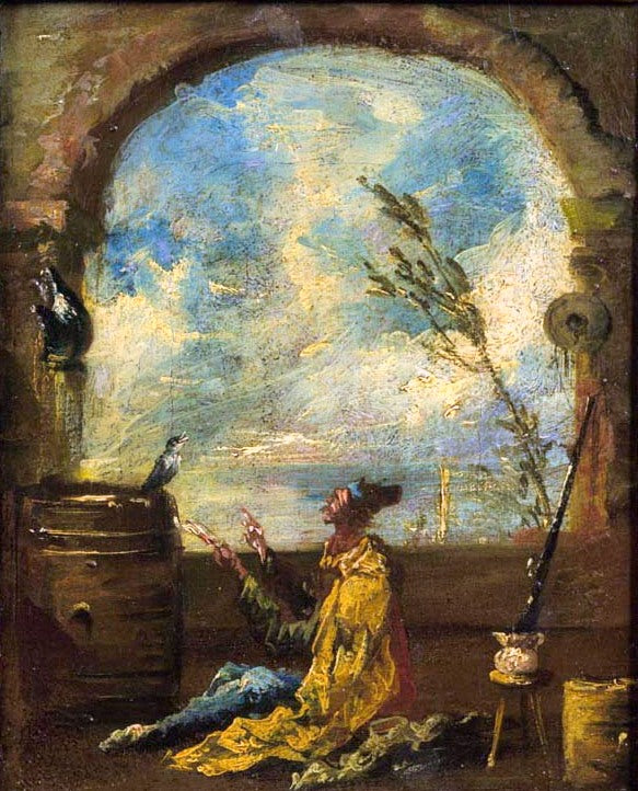 Le poète et l'oiseau - Alessandro Magnasco image 1 copie de tableau peinte à la main