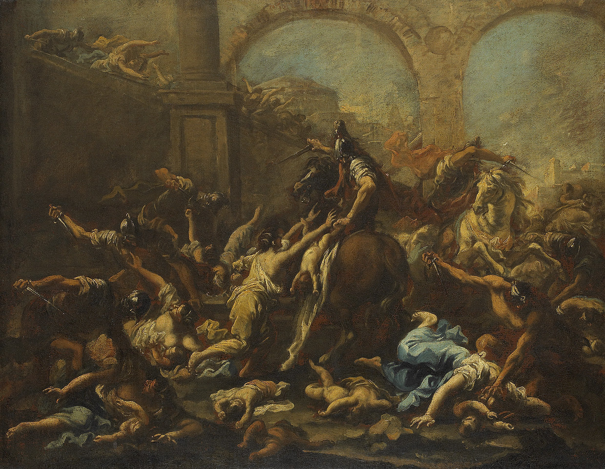 Massacre des Innocents - Alessandro Magnasco image 1 tableau peint à l’huile sur toile