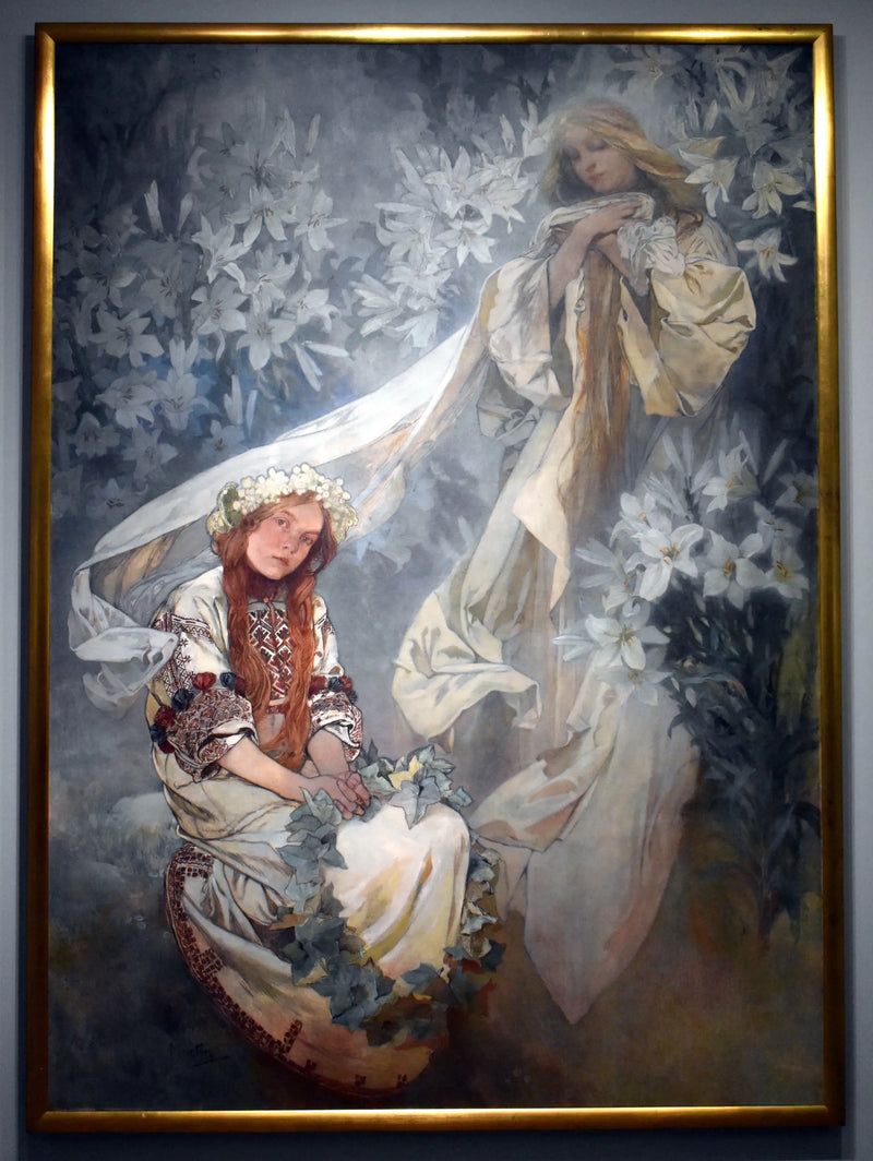 Dziewica z liliami - Alphonse Mucha