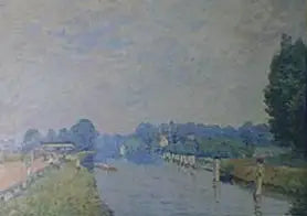 Brzegi Rzeki (Tamiza w Hampton Court, pierwsze dni października) - Alfred Sisley