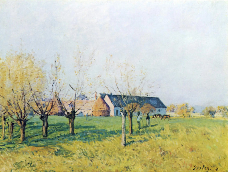 Farma Dziura Piekła, jesienne przedpołudnie - Alfred Sisley