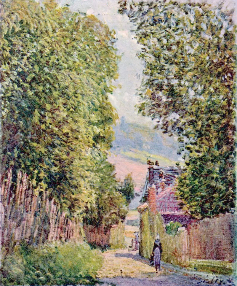 Ulica w Louveciennes - Alfred Sisley