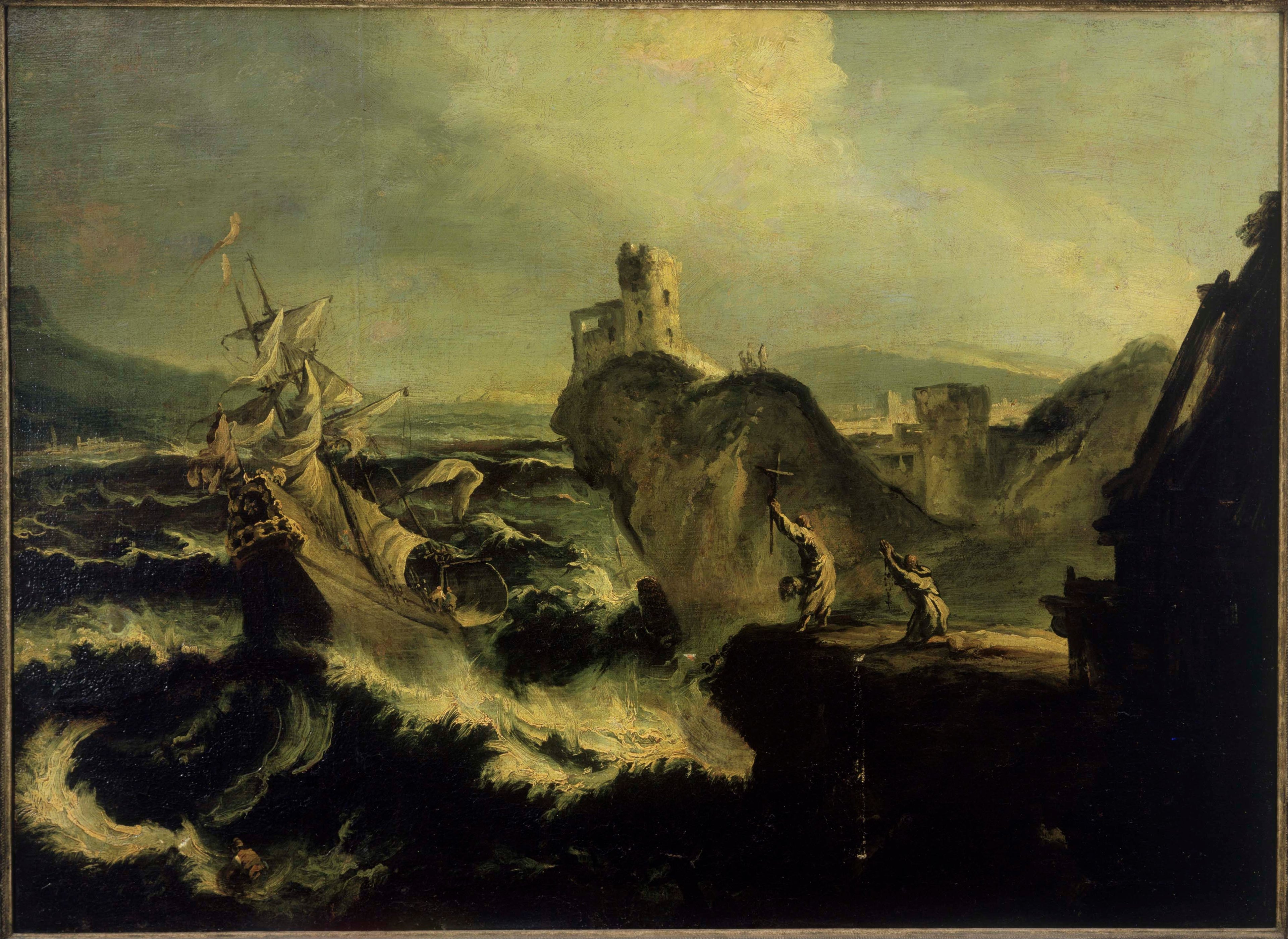 Le naufrage - Alessandro Magnasco image 1 reproduction artisanale de tableau