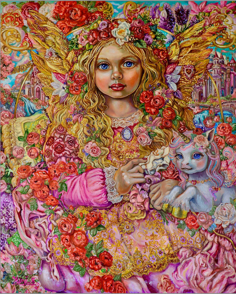 Różana i lawendowa aniołek na maj i czerwiec - Yumi Sugai