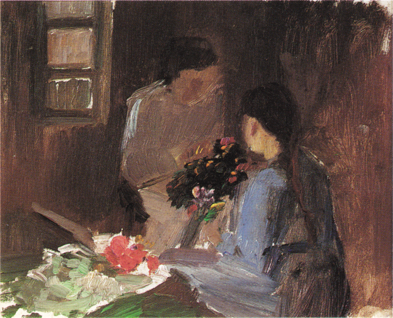 Układanie bukietów - Anna Ancher