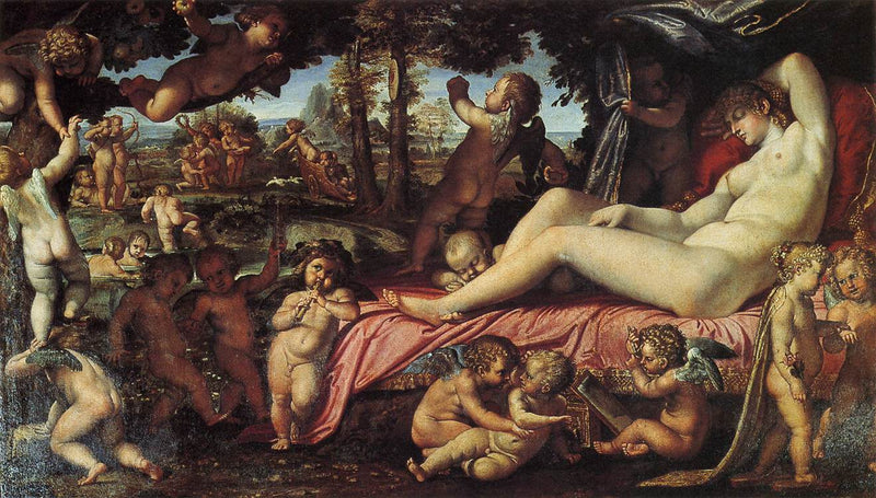 Śpiąca Wenus z Amorkami - Annibale Carracci