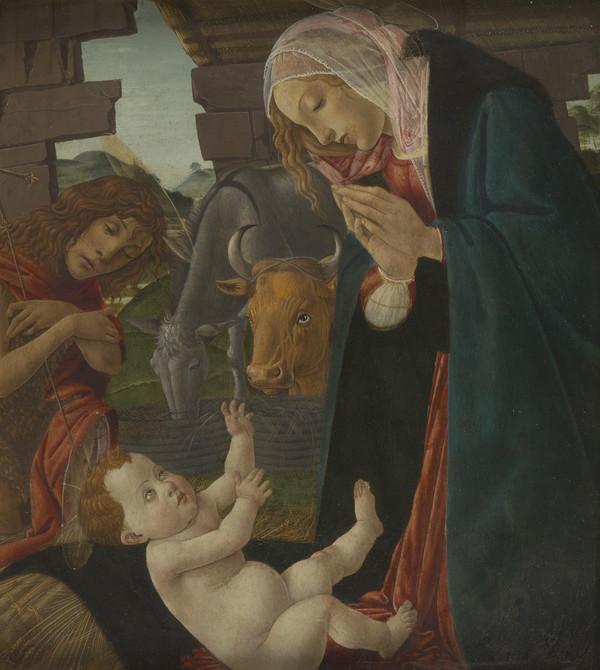 Adoracja Dzieciątka Jezus przez Maryję i Świętego Jana Chrzciciela - Sandro Botticelli